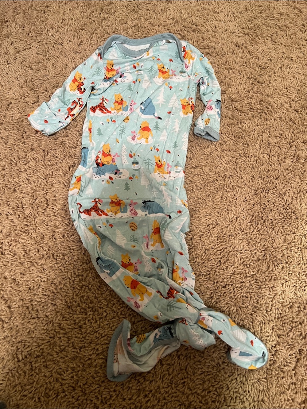 Little Sleepies Disney Winnie Pooh Knotted Infant Gown